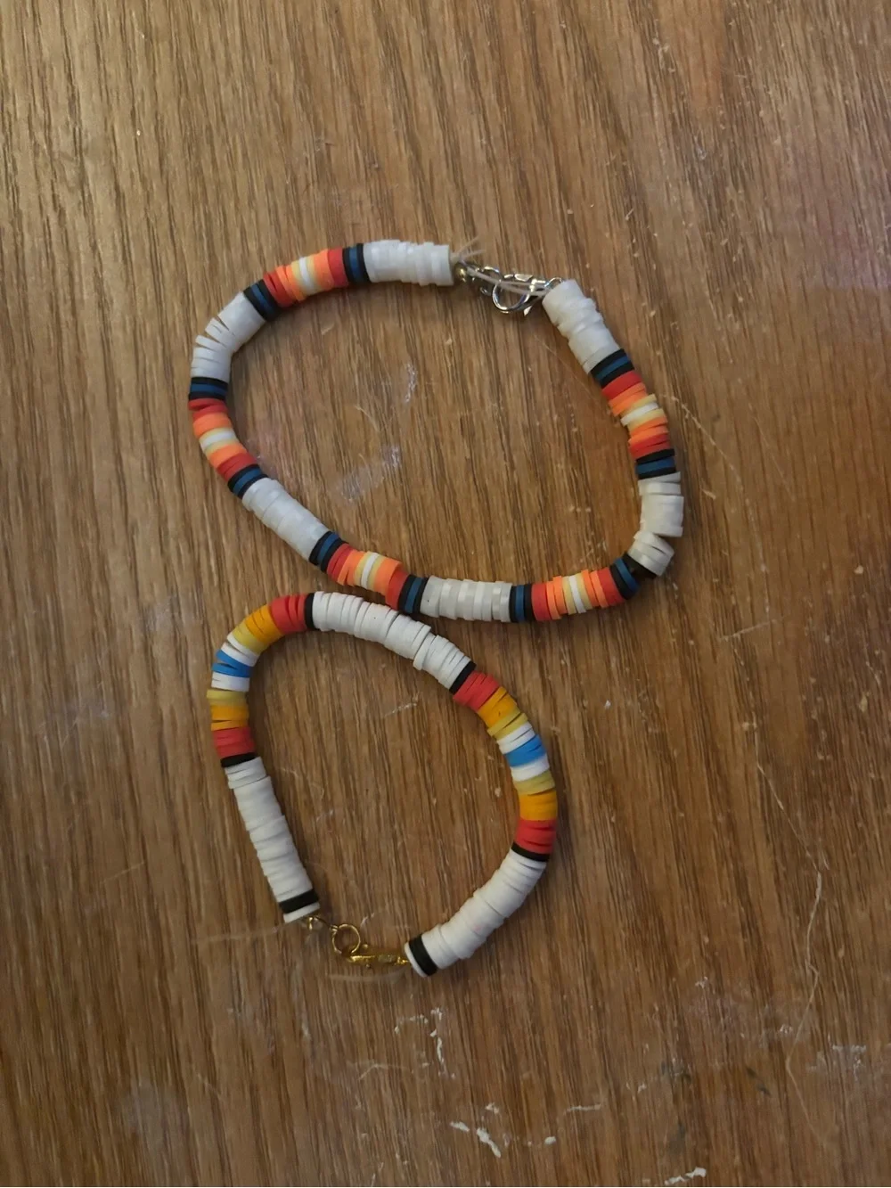 Different types of bracelet in a set of twos or can be just on of themselves